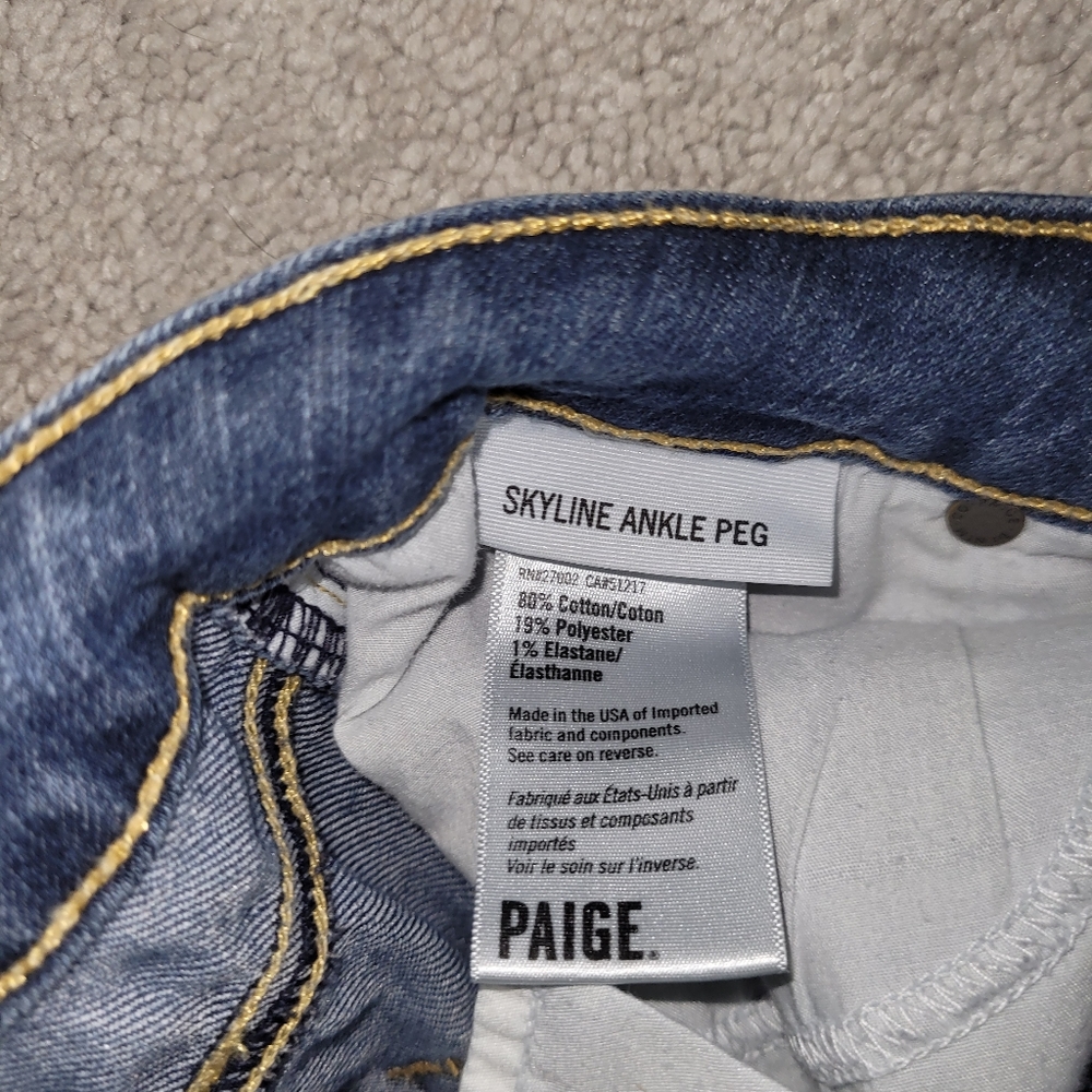Paige Skyline Ankle Peg Jeans - 28 - Picture 5 of 9